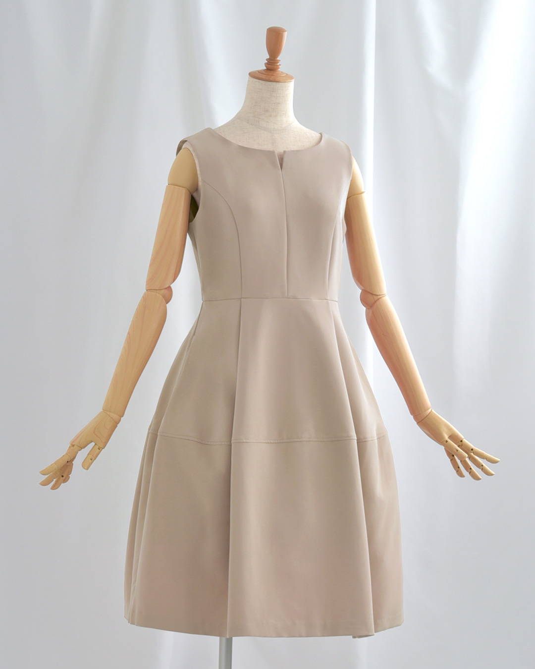 キレイ ワンピ ソフィア】お色展開：グリーン,ピンク,ベージュ