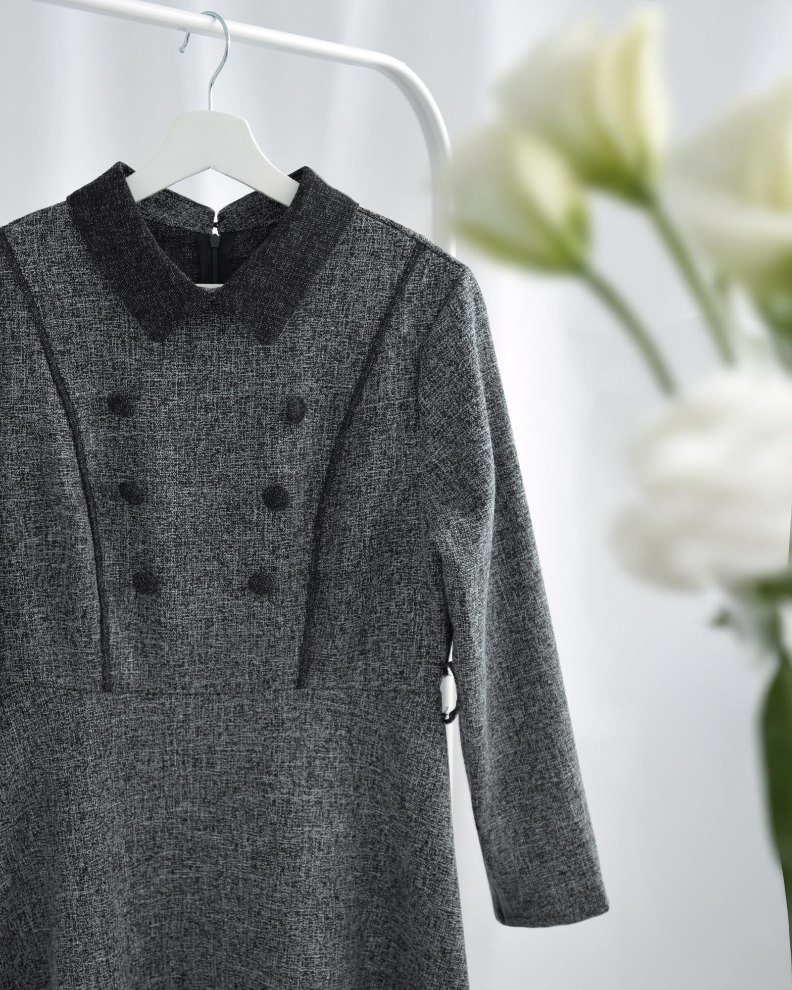 リル フレア ワンピース】s061 お色展開：ブラック ／ サイズ展開